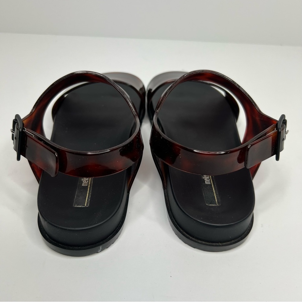 Melissa Women's Tortoiseshell Brown Slingback Sandals - Picture 4 of 12